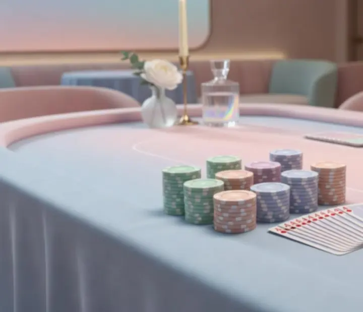 Kolorowe stoły pokerowe oraz dekoracje eventowe
